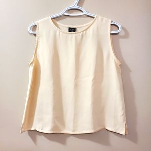 Eileen Fisher - Cream 100% Silk crop tank - Size S